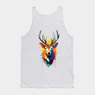 Fantastic colorful deer Tank Top